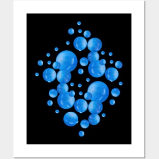 Blue bubbles Posters and Art